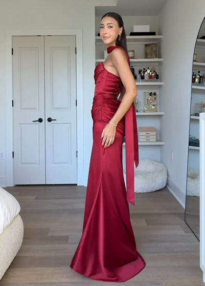 Sexy Sleeveless Cold-Shoulder Tube Top Solid Color Dress