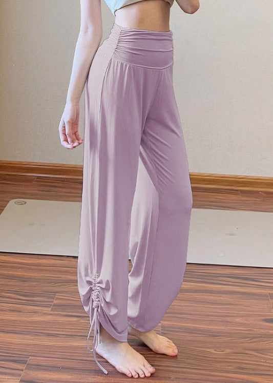 Fitted White High Waist Cinched Running Pants Fall