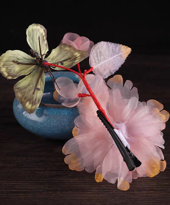 Vintage Multi Tulle Butterfly Floral Hairpin