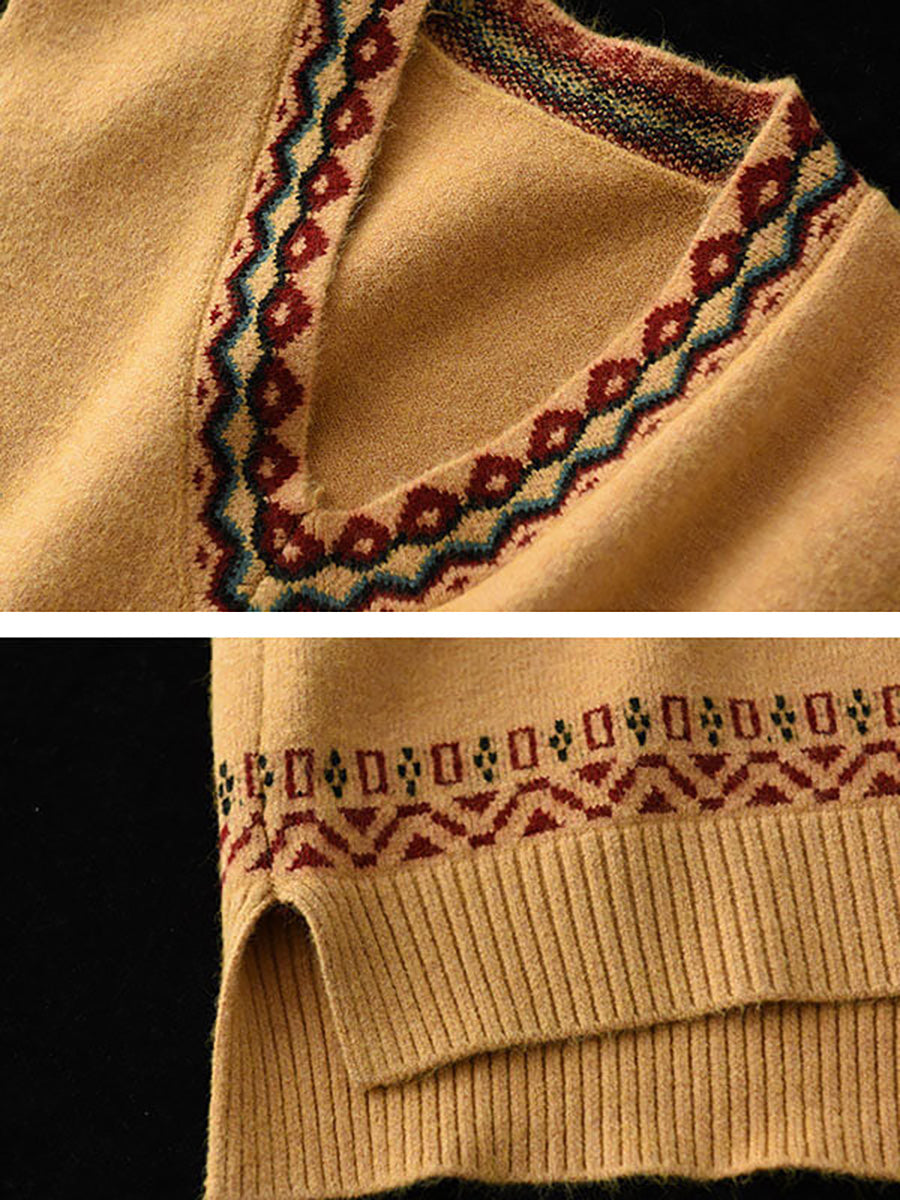 Winter Women Knitted Vest Sleeveless Sweater