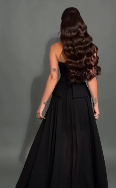 Sexy Pearl Tube Top Solid Color Stitching Dress