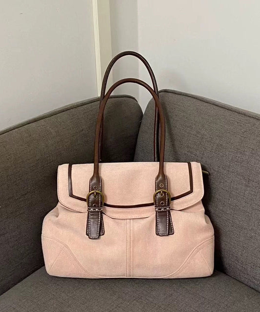 Modern Pink Solid Durable Faux Leather Shoulder Bags