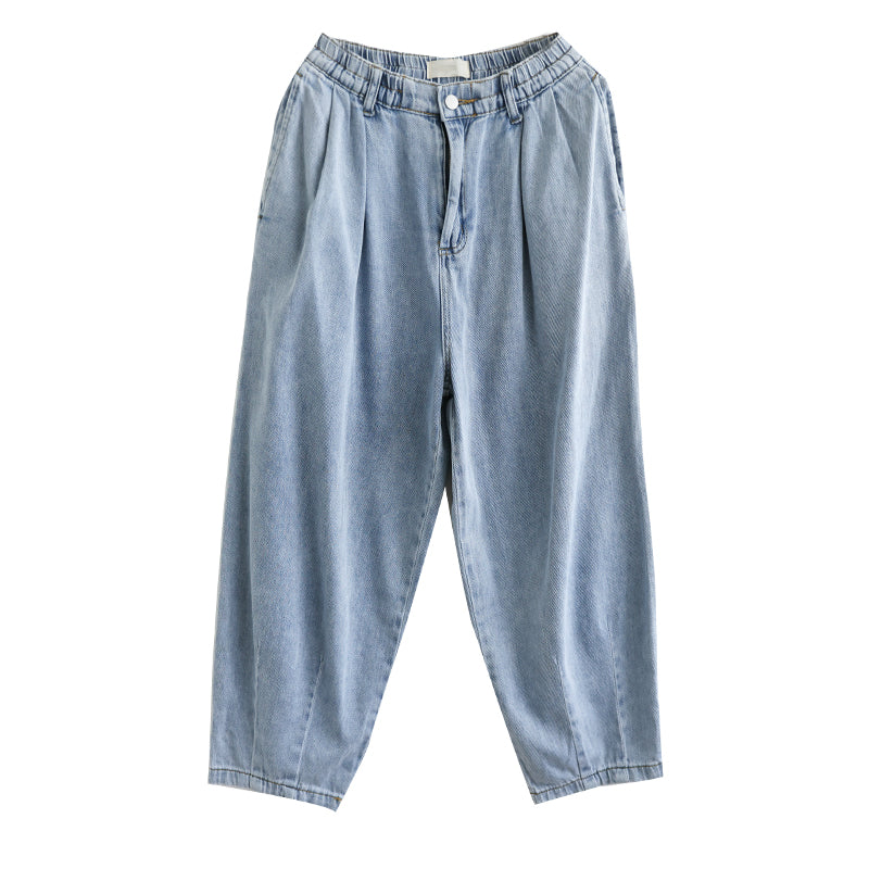 Women Summer Loose Thin Cotton Harem Jeans