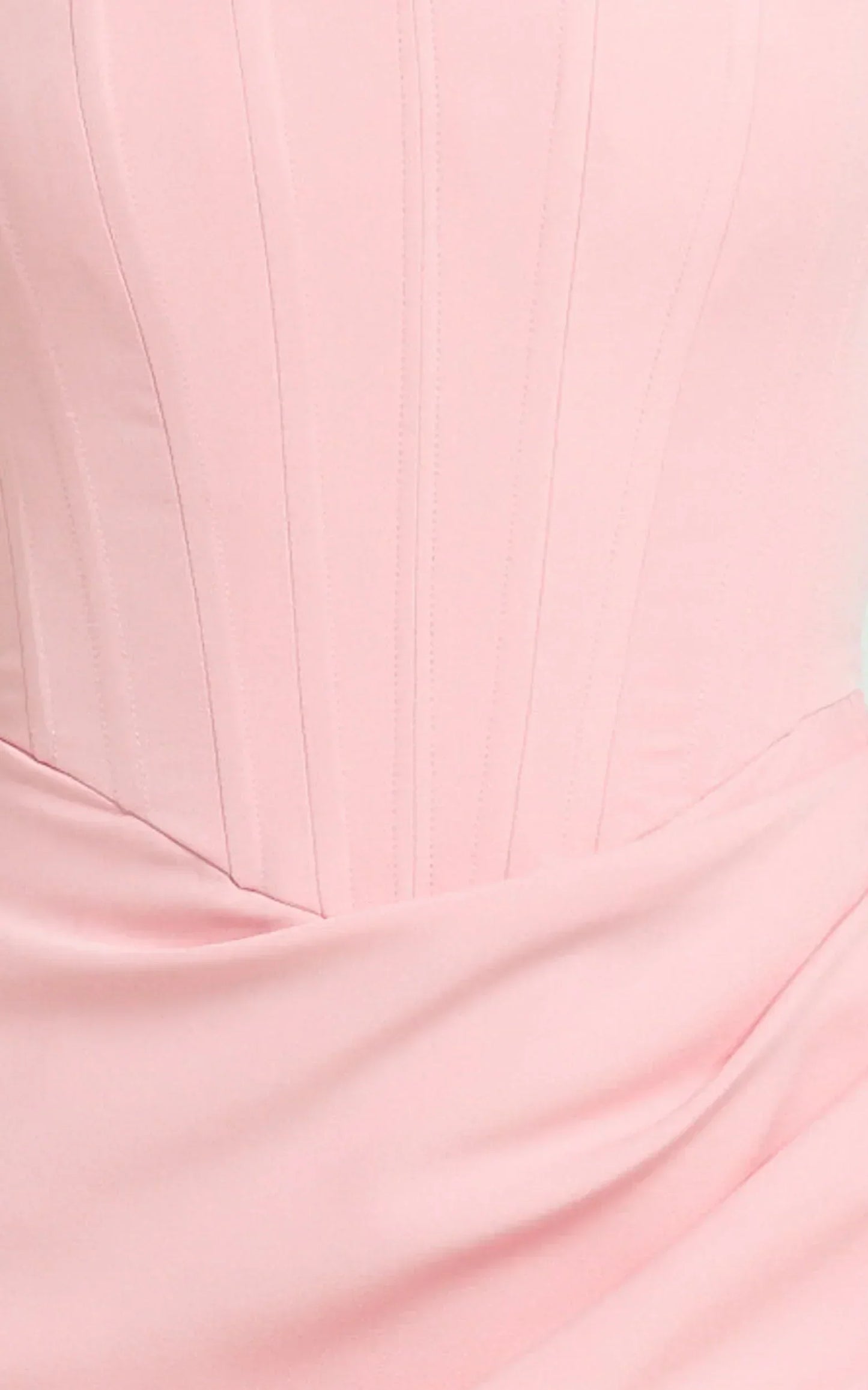 Avery Mini Dress Strapless Corset Bodice Draped Dress in Pink