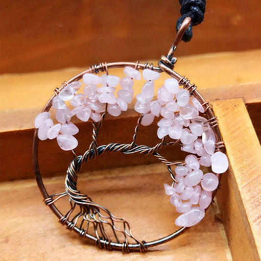 Tree Shape Roung Meatl Vintage Necklace