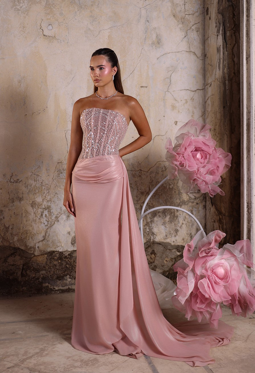 Sexy Bandeau Slim-Fit Stitching Elegant Dress