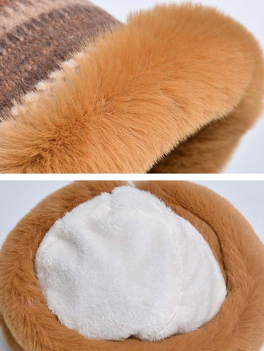 Women Winter Knitted Wool Liner Hat-Khaki