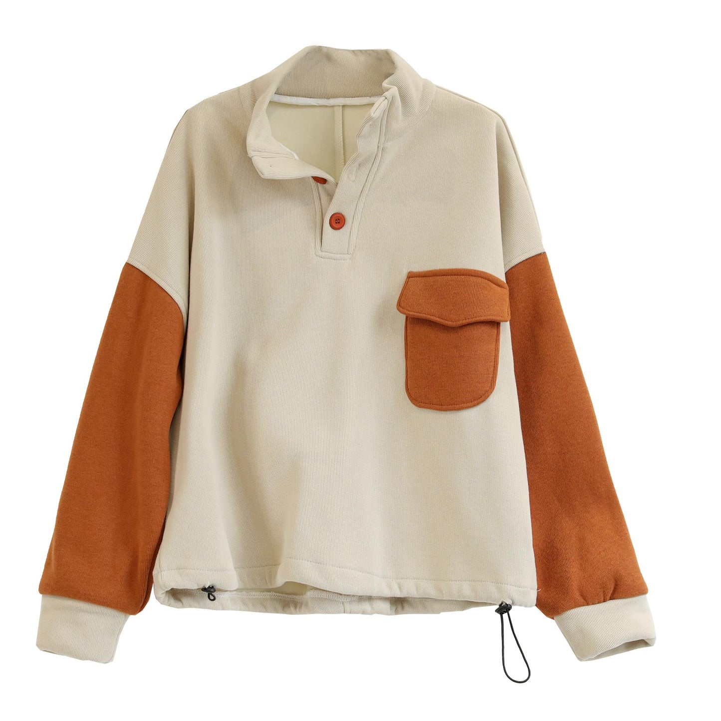 Winter Casual Color Matching Loose Furred Sweater