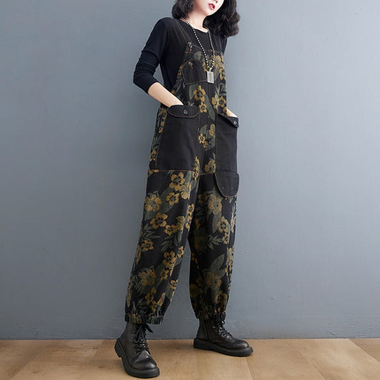 Autumn Art Plus Size Women'S Denim Overalls