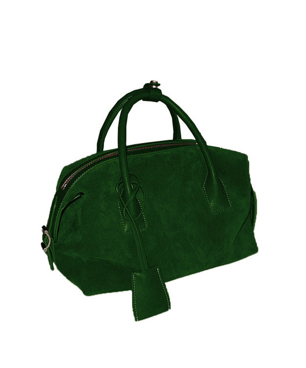 Organic Green Large Capacity Fine Suede Tote Handbag