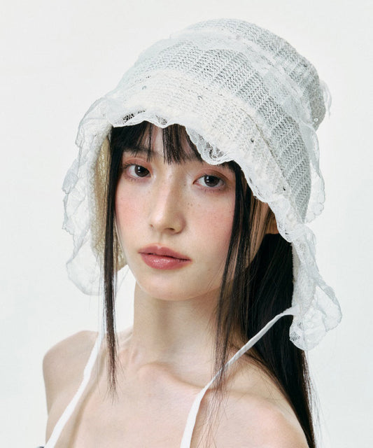 White Lace Summer Breathable Korean Style Hat