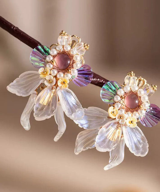 DIY Colorblock Acrylic Pearl A Pair Goldfish Hairpin