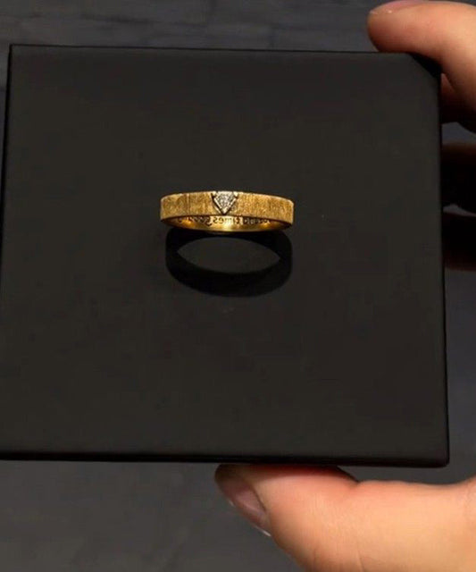 2026 New Gold Sterling Silver Overgild Zircon Graphic Rings