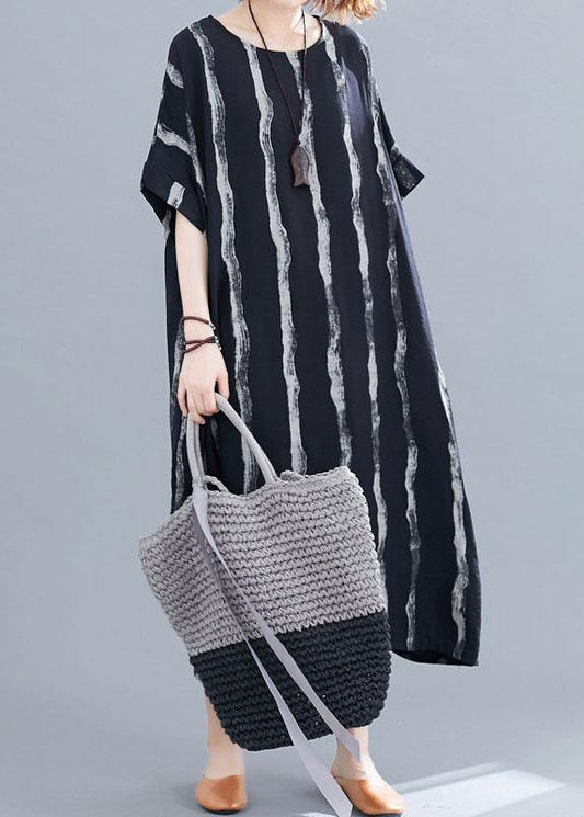 Classy Black Loose Pockets Summer Party Dress Half Sleeve