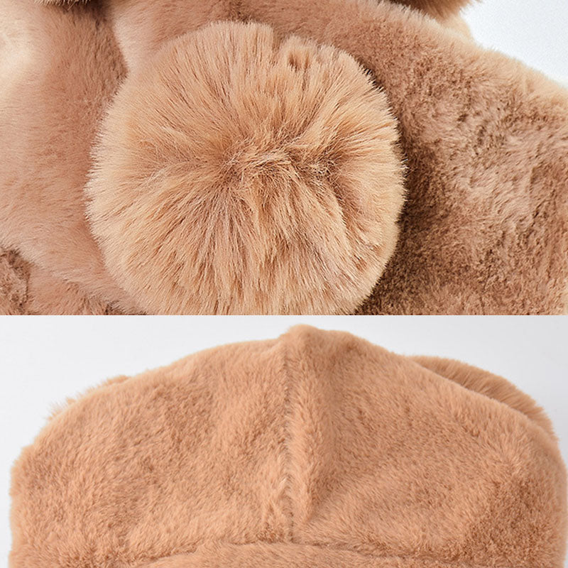 Women Winter Solid Plush Warm Hats