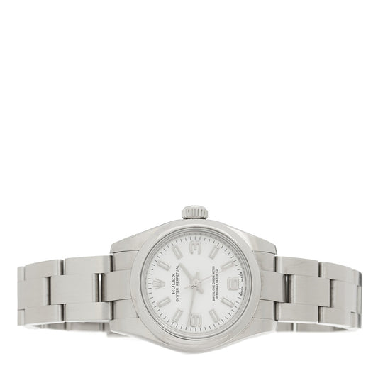 Stainless Steel 26mm Oyster Perpetual Watch White 176200