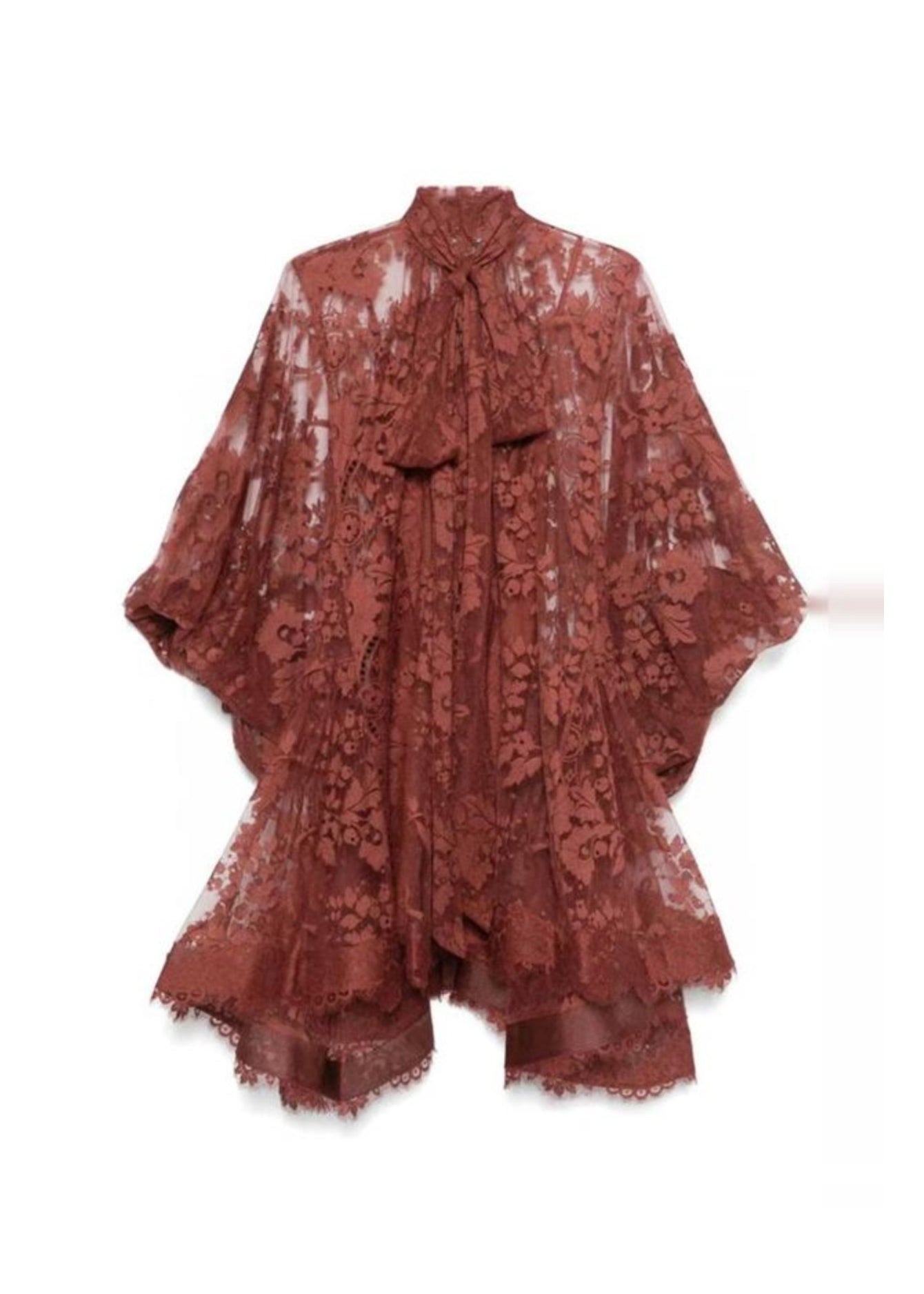 Boutique Mulberry Asymmetrical Lace Dresses Lantern Sleeve