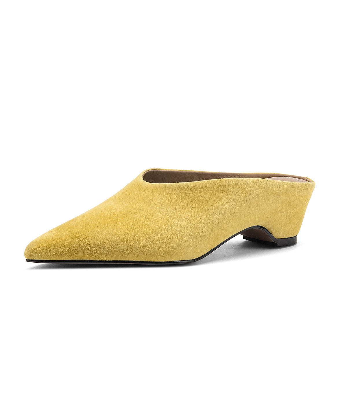 Boutique Pointed Toe Chunky Yellow Sheepskin