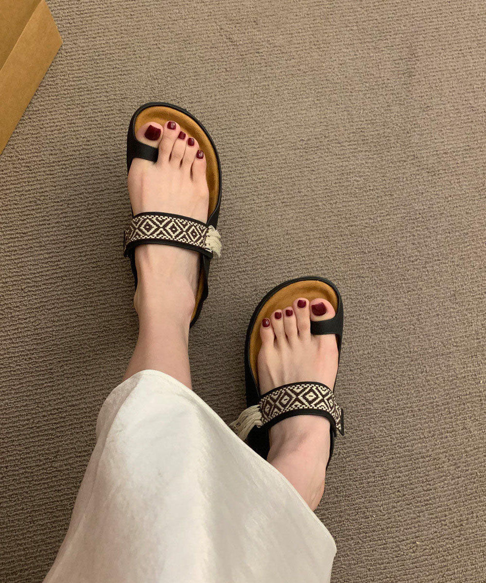 Brown Faux Leather Soft Toed Slippers For Summer 2026