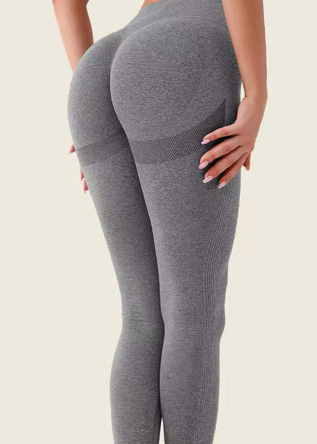 Casual Grey Butt Scrunch Capri Riding Leggings