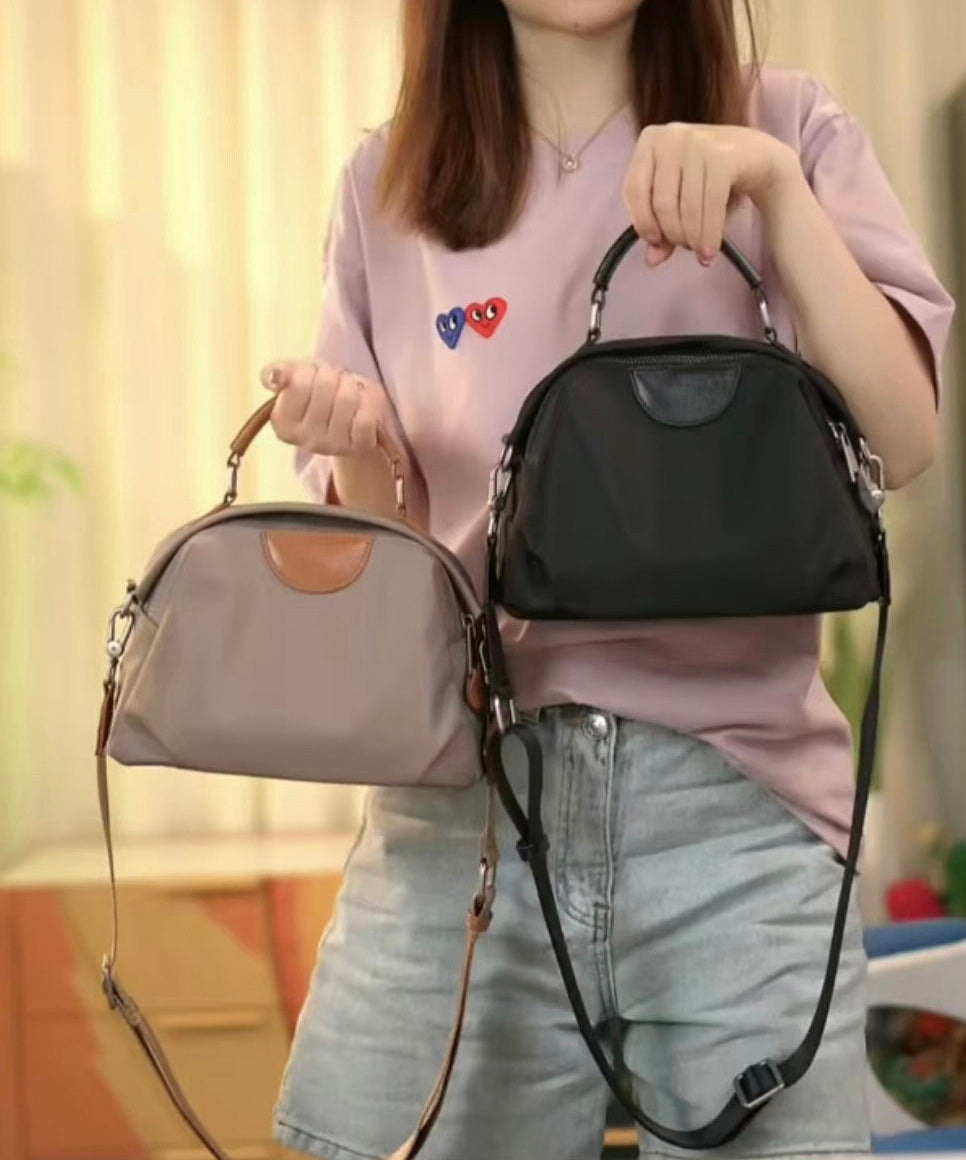Chic Khaki Solid Durable Nylon CrossBody Bag