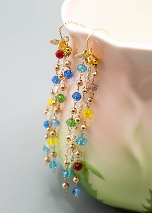 Fashion Tasseled Butterfly Acrylic Drop Earrings