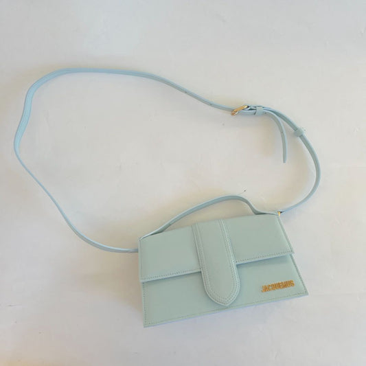 Jacquemus Le Bambino light blue leather shoulder bag