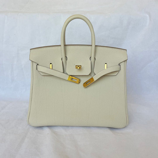 Hermes Birkin 25 Togo Craie GHW Bag