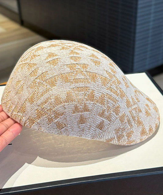 Korean Style Fashion Beige Thin Breathable Breton Hat