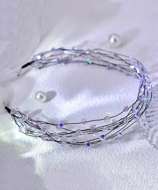 Modern Black Weave Crystal Hollow Out HairPiece