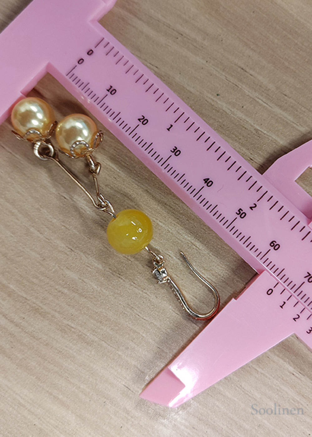 Modern Champagne Pearl Zircon Long Drop Earrings