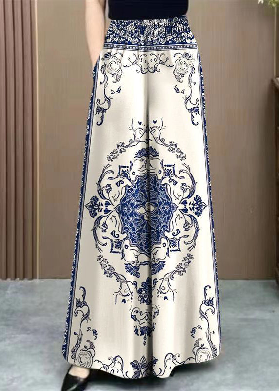New Navy Original Design Print Elastic Waist Cotton Pants Summer