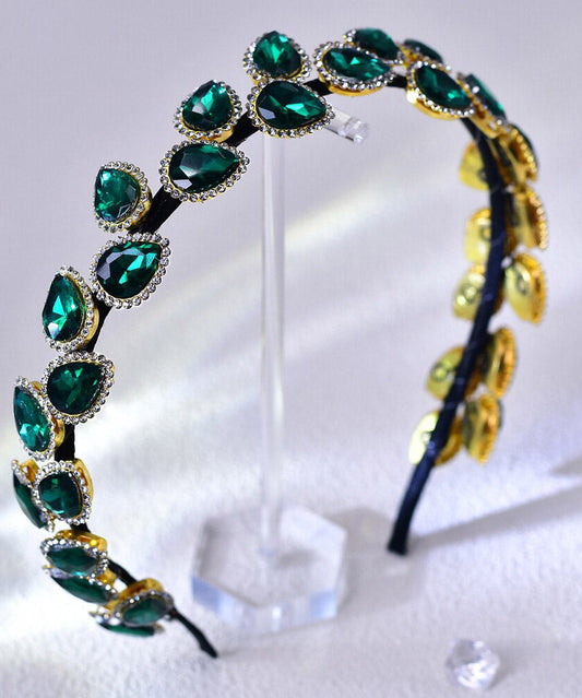 Original Design Green Acrylic Zircon HairPiece
