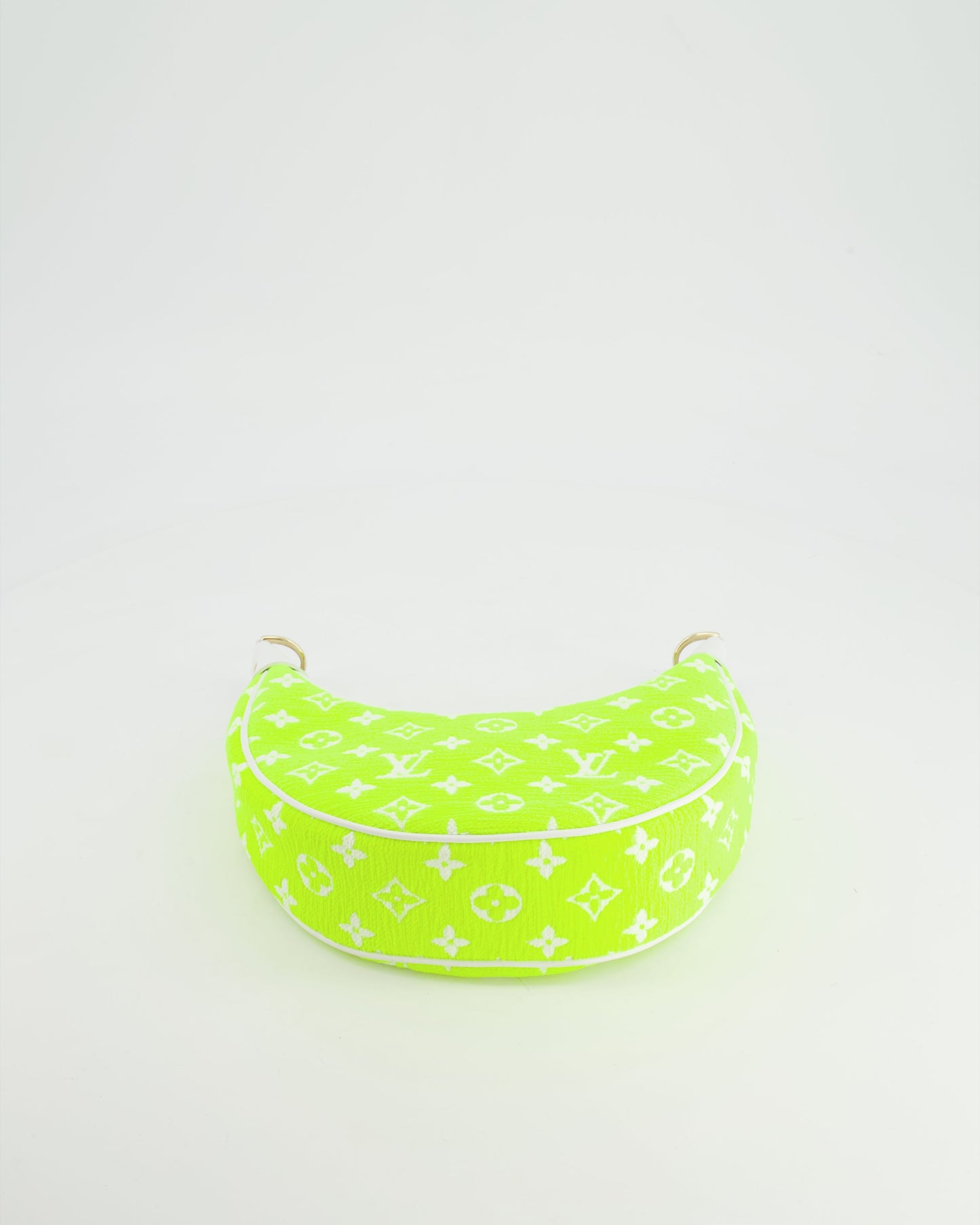 *HOT* Louis Vuitton Neon Yellow Jacquard Monogram Loop Bag with Champagne Gold Hardware