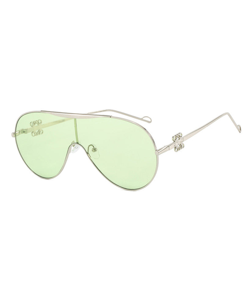 Personalized Tea Windproof Sunglasses Large Frame