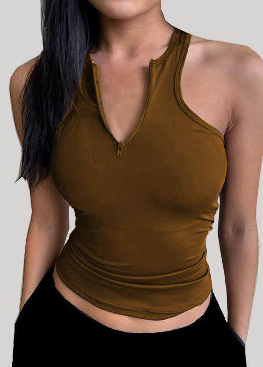 Simple Navy Backless Silm Fit Sports Top
