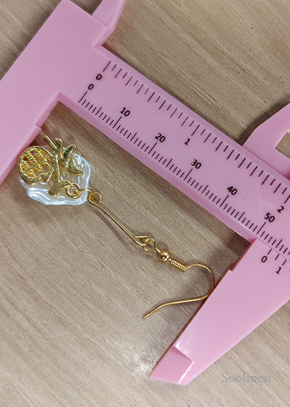 Vintage Golden Fortune Abacus Drop Earrings