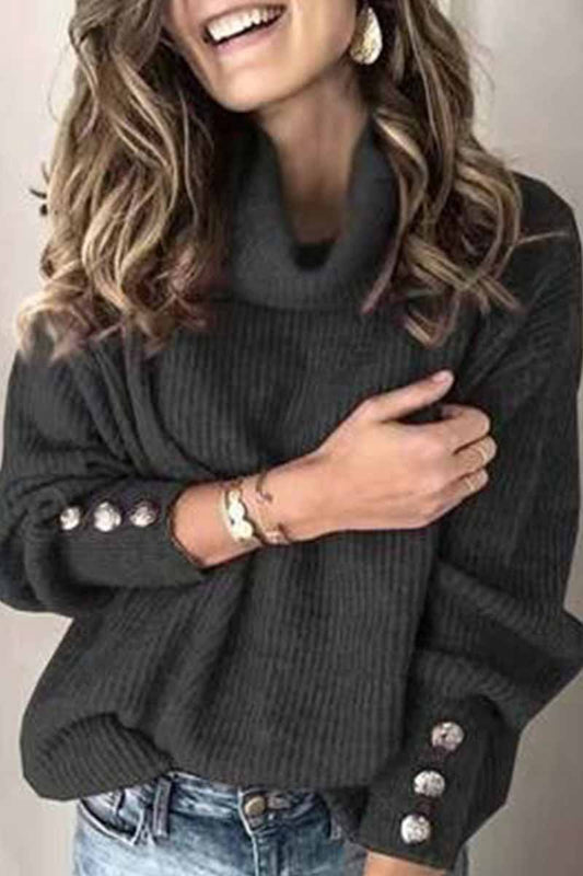 Turtleneck Knitted Sweater(4 Colors)