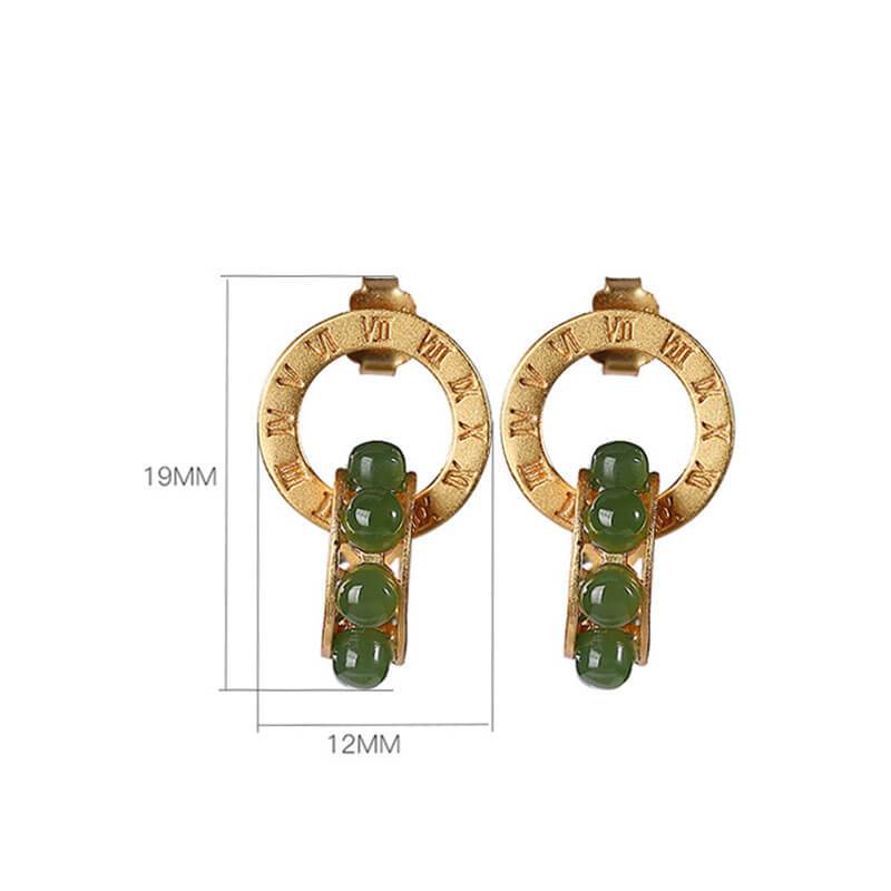 Women Retro Silver Simple Letter Ear Studs(2 Pieces)