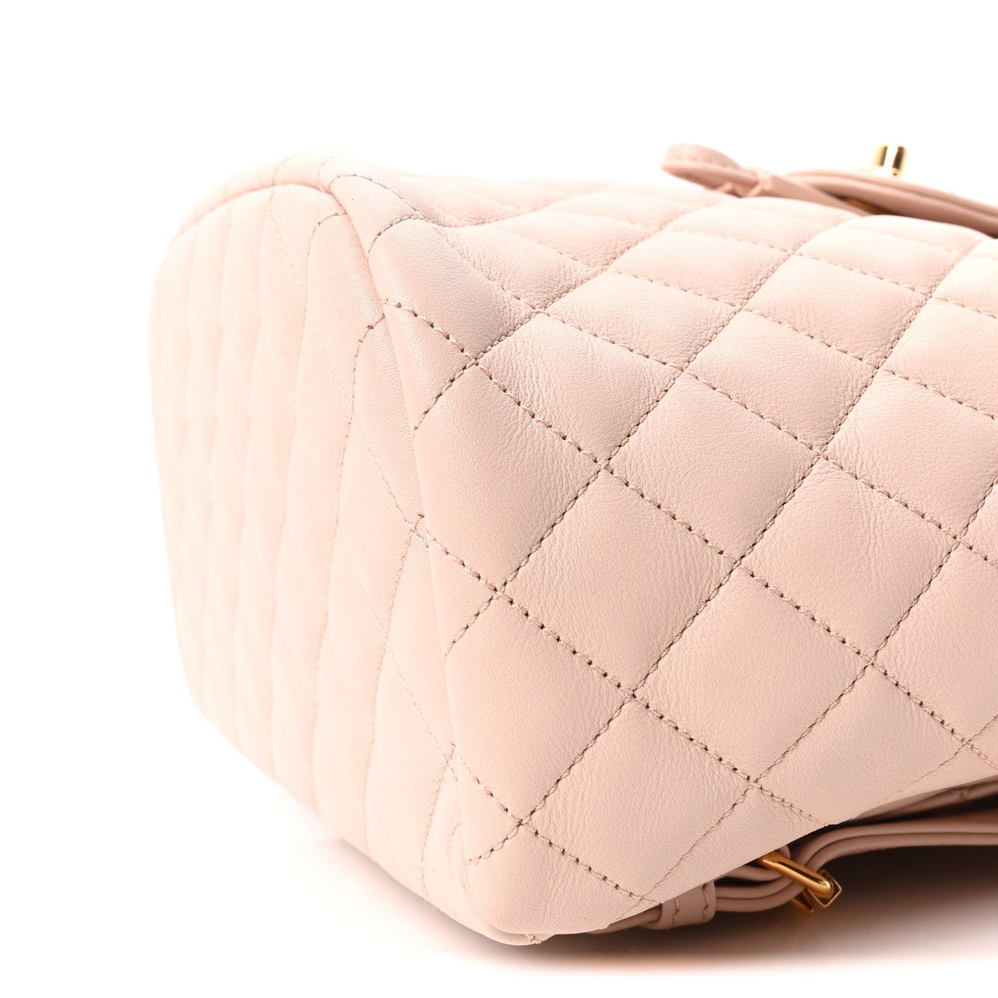 Calfskin Quilted Small Urban Spirit Backpack Beige