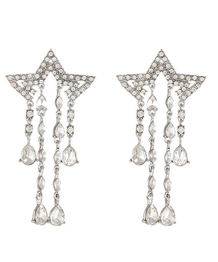 Tassel Earrings Women's Meteor Zircon Long Exaggerated