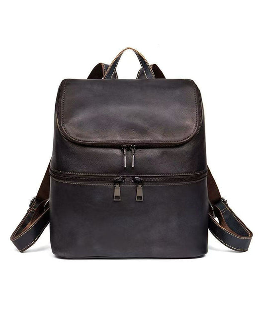 New Yellow Calf Leather Large Capacity Backpack Bag