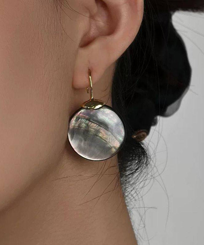 Casual Silk Copper Alloy Shell Drop Earrings