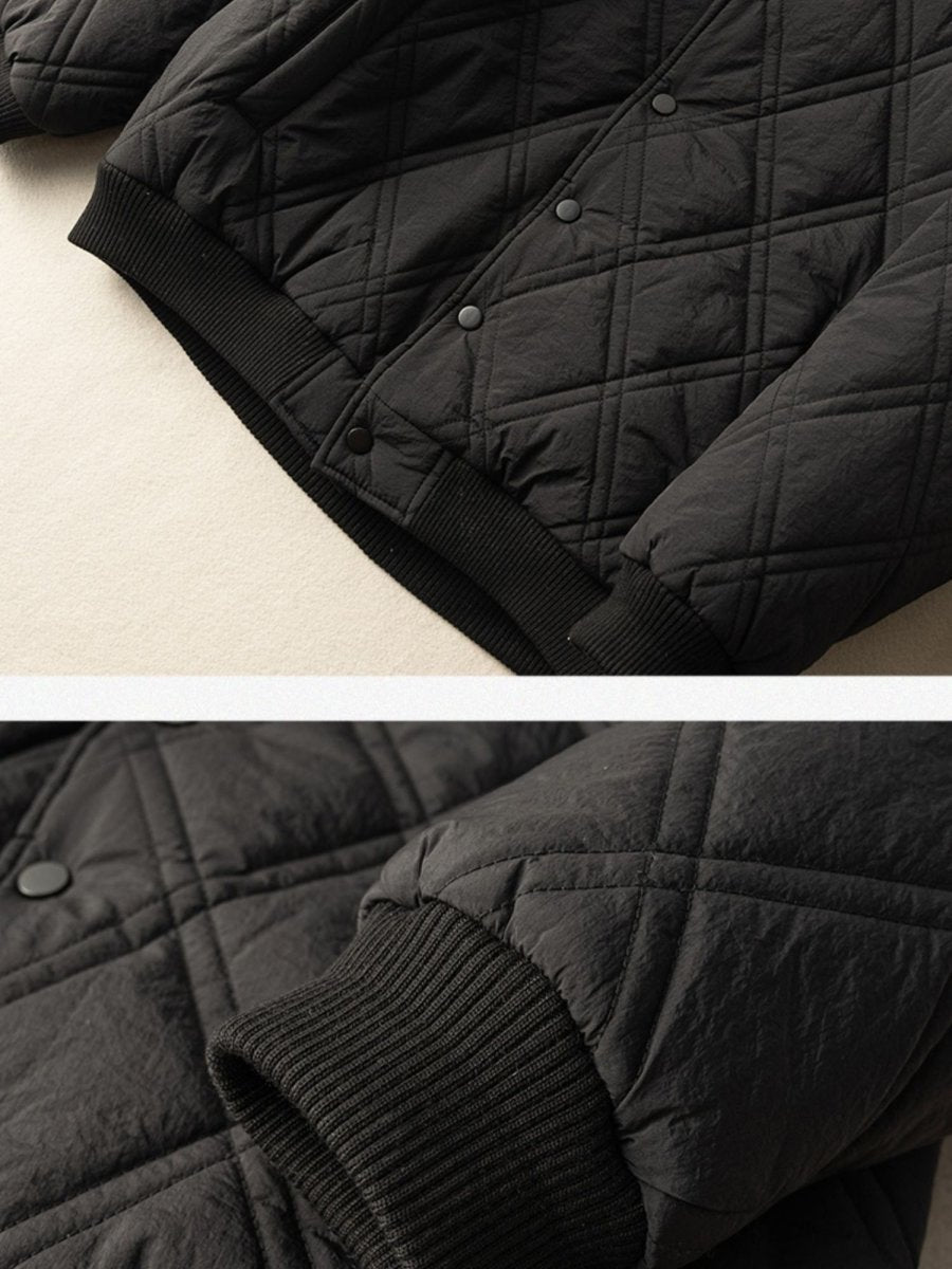 Women's Autumn And Winter Literature Retro Rhombic 100% Polyester Coat