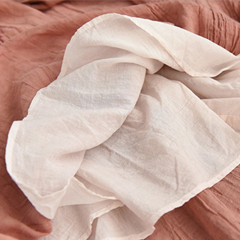 Retro Cotton Linen Lacing Waist A-Line Skirt