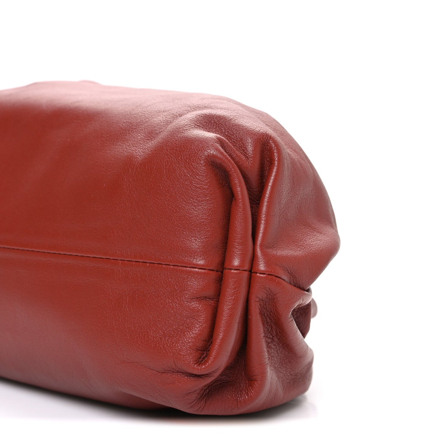 Smooth Butter Calf The Pouch Oversized Clutch Rust