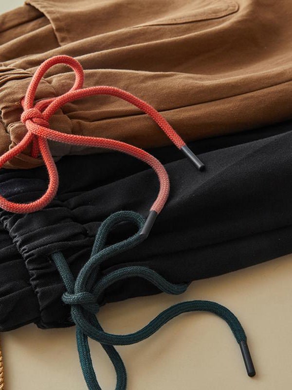 Simple Style Comfortable Elastic Waist Ladies Radish Pants