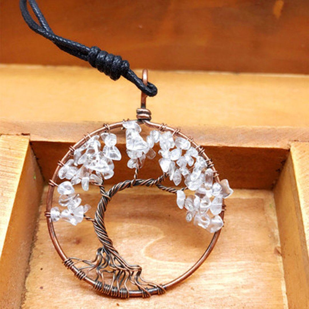 Tree Shape Roung Meatl Vintage Necklace