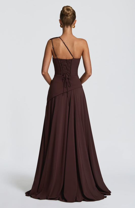Bianca Maxi Dress - Plum Brown