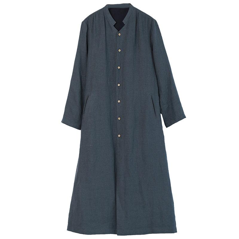 Autumn Loose Casual Cotton Linen Long Coat